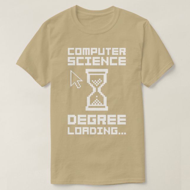 Camiseta Carga de grado de ciencias de la computación1 (Diseño del anverso)