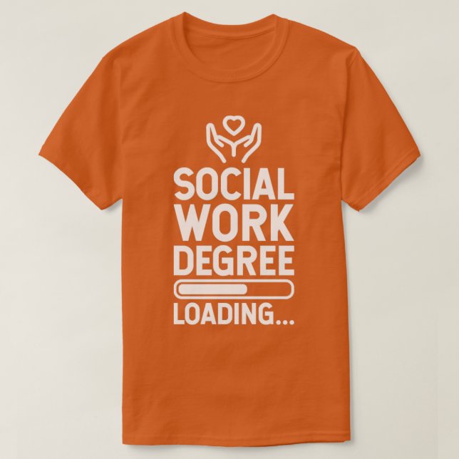 Camiseta Carga de Grado de Trabajo Social (Diseño del anverso)