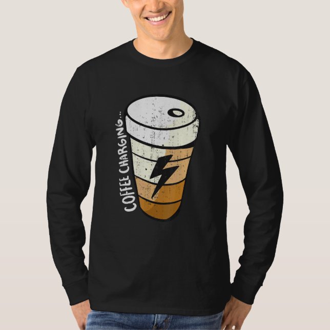 Camiseta Carga de la batería Lightning Coffee Cup (Anverso)