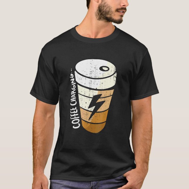 Camiseta Carga de la batería Lightning Coffee Cup (Anverso)