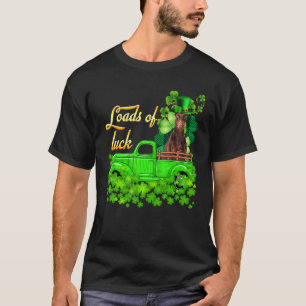 Camiseta Carga De Suerte Camión Doberman Día De San Patrici