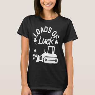 Camiseta Carga Del Bulldozer Luck Shamrock St Patricks Day 