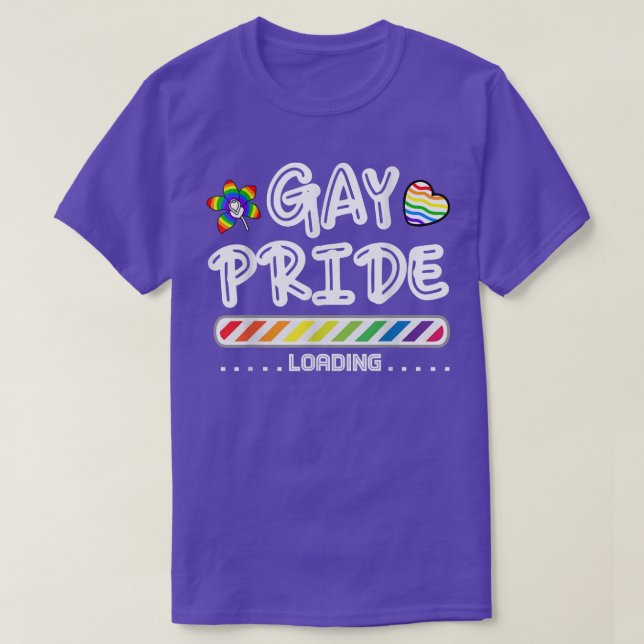 Camiseta Carga del Orgullo Gay, Bandera Arcoiris, LGBTMonth (Diseño del anverso)