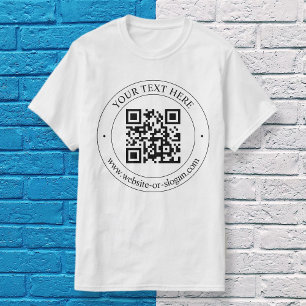 Camiseta Carga tu propio código QR y texto personalizable