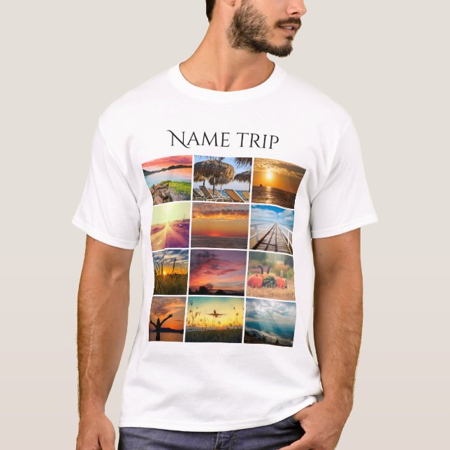 Camiseta Carga tu viaje de fotos y nombres (Anverso)