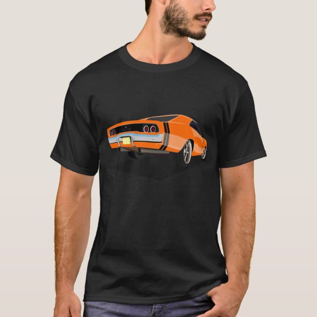 Camiseta Cargador 68 en naranja (Anverso)