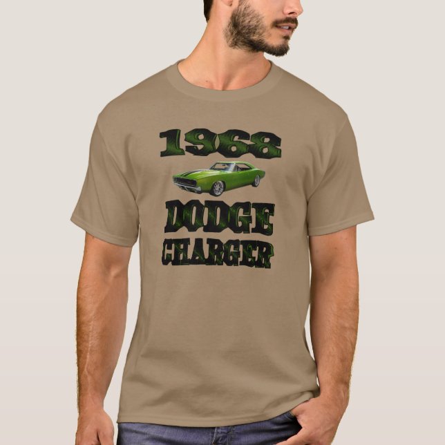 Camiseta Cargador de Dodge de los hombres 1968 (Anverso)
