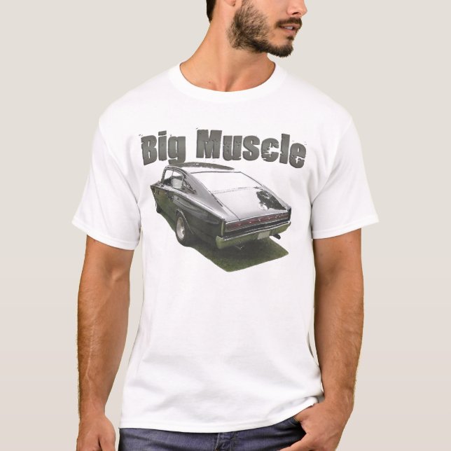 Camiseta Cargador de Dodge del negro 1967 (Anverso)