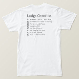 Camiseta Cargador de lista de comprobación de lodge