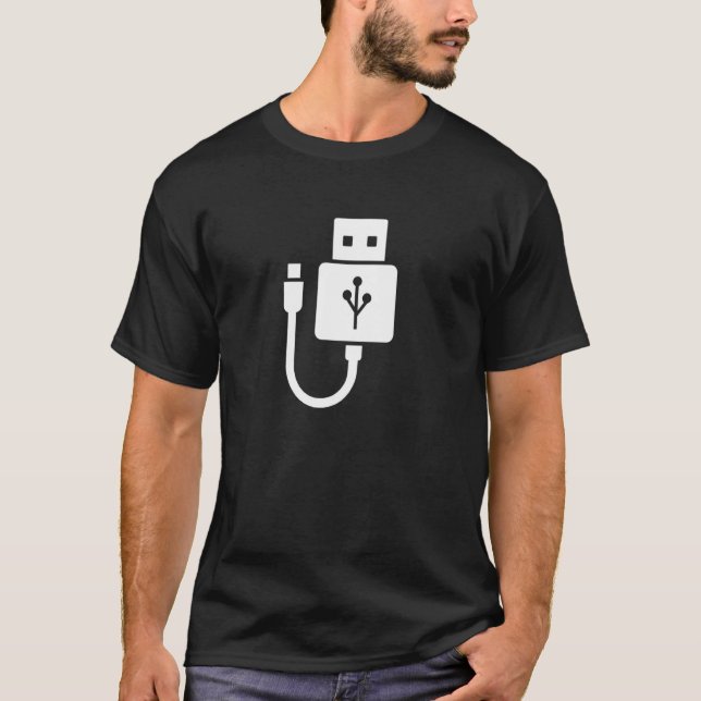 Camiseta Cargador de teléfono celular USB (Anverso)