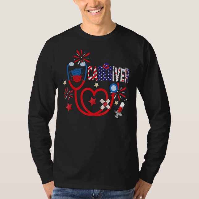 Camiseta Cargador Stethoscope Jeringa Fuegos artificiales E (Anverso)