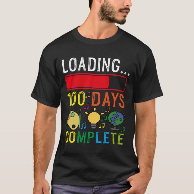 Camiseta Cargando 100 días completos (Anverso)