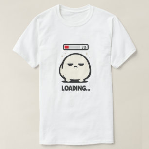 Camiseta Cargando aún 3% - Arte divertido de personaje cans