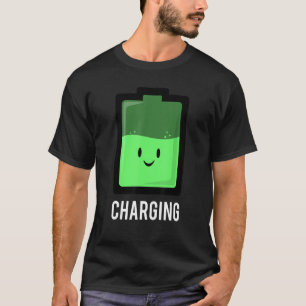 Camiseta Cargando Batería Estilo de Vida Activo Para Person