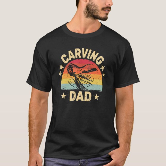 Camiseta Cargando DAD Woodworker retro Woodcarv (Anverso)