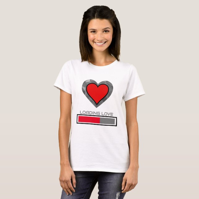 Camiseta Cargando el corazón digital de amor (Anverso completo)