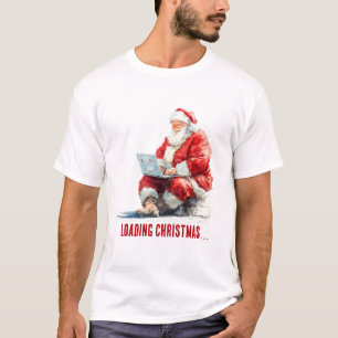 Camiseta Cargando Navidades Funny Santa Design