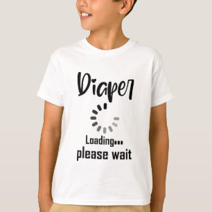 Camiseta Cargando pañales, espere