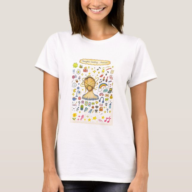 Camiseta Cargando pensamientos... ¡para siempre! (Anverso)