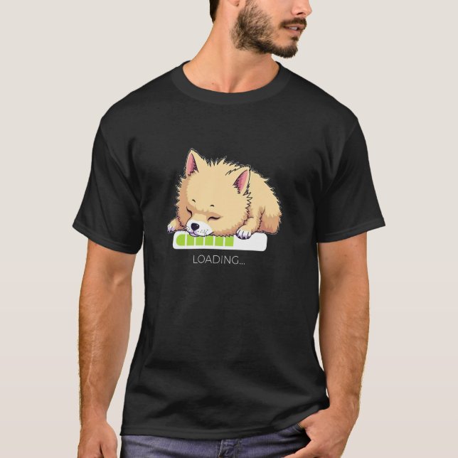 Camiseta Cargando Pomeranian Pom-Dog (Anverso)