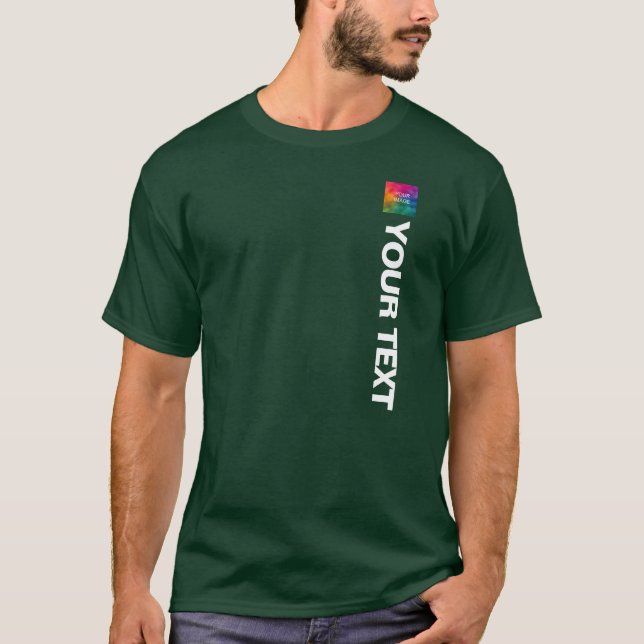 Camiseta Cargar Fotografías O Logotipos Mens Modern Elegant (Anverso)