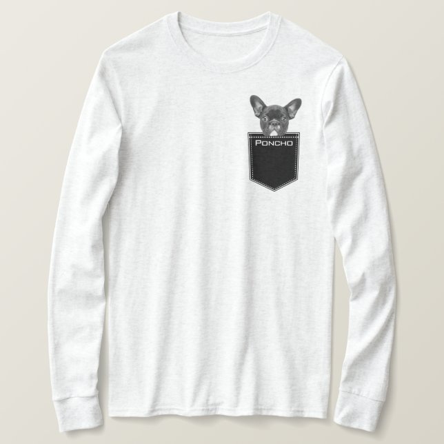 Camiseta Cargar la foto y el nombre del perro personalizado (Anverso del diseño)