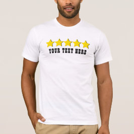 Camiseta Cargar tu Personalizado Texto 5 STAR Rating Funny