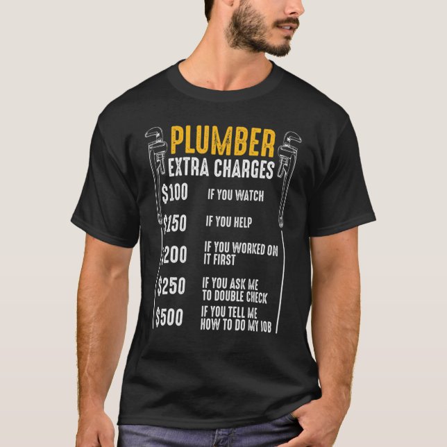 Camiseta Cargas adicionales de plomo Drenaje de tubería de  (Anverso)