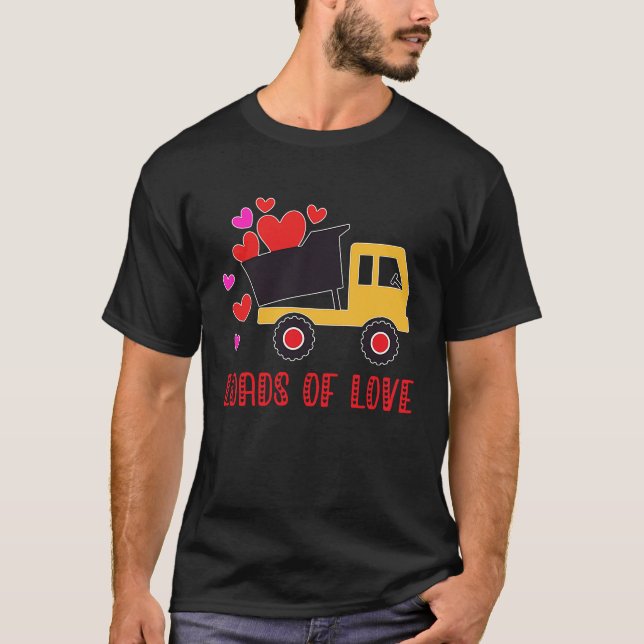 Camiseta cargas de amor El día de San Valentín de camiones  (Anverso)