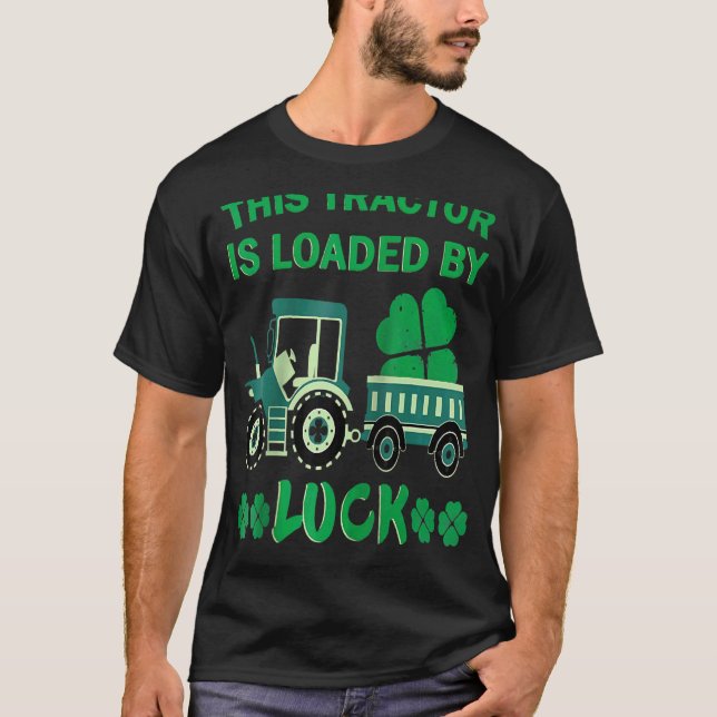 Camiseta Cargas de camión de tractores de St Patrick Shamro (Anverso)