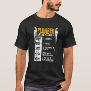 Camiseta Cargos adicionales de fontanero llave de fontanerí