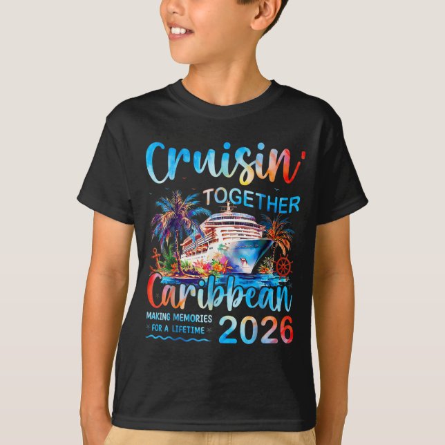 Camiseta Caribbean Cruise 2026 Family Vacation Cruisin’ Tog (Anverso)