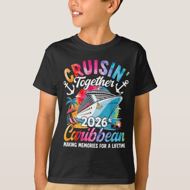Camiseta Caribbean Cruise Family Vacation 2026 Cruisin’ Tog (Anverso)