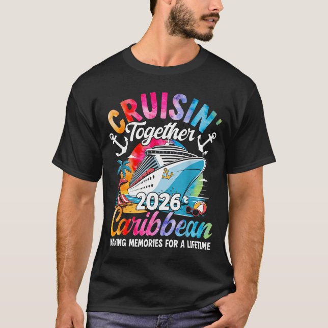 Camiseta Caribbean Cruise Family Vacation 2026 Cruisin’ Tog (Anverso)