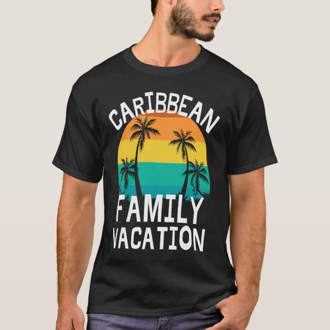 Camiseta Caribbean Family Vacation Trip Men Women Kids Matc (Anverso)