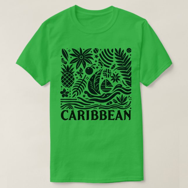 Camiseta caribe 1 (Diseño del anverso)