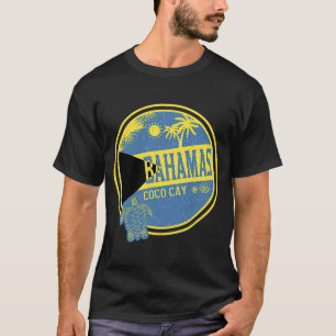 Camiseta Caribe Bahamas Coco Cay Vacaciones Retro Tropical