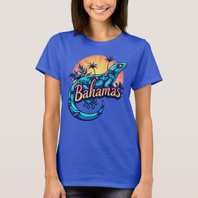Camiseta Caribe gecko de Bahamas (Anverso)
