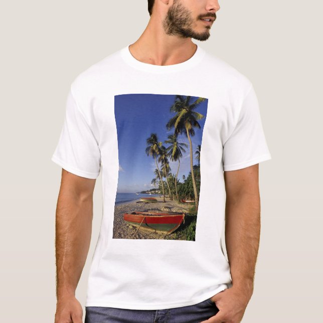 Camiseta CARIBE, Granada, St. George, Barcos en palmera (Anverso)