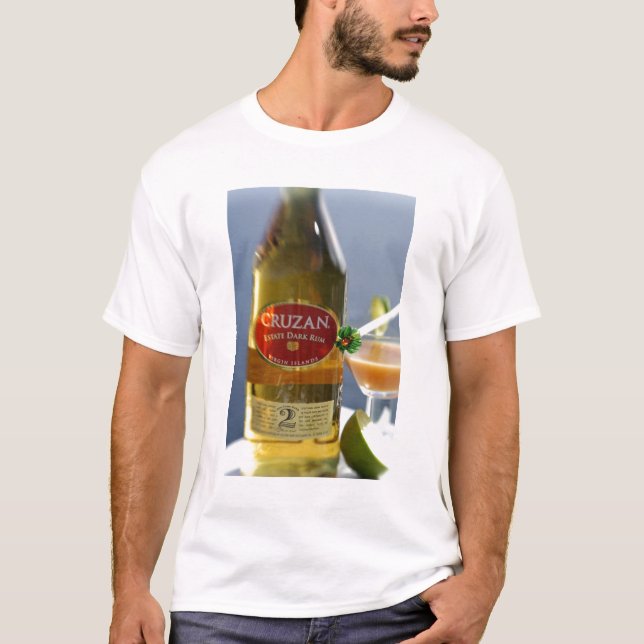 Camiseta Caribe, Islas Vírgenes. Cruzan Estate oscuro (Anverso)