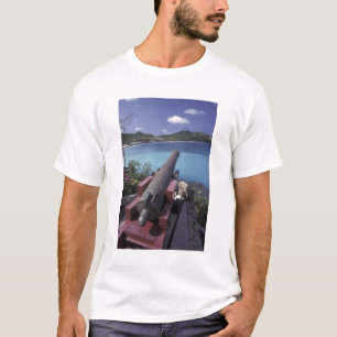 Camiseta CARIBE, San Bartolomé, cañón apuntando hacia la ba