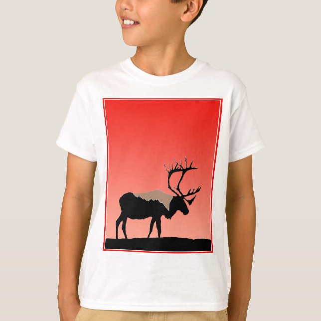 Camiseta Caribou at Sunset - Arte original de la vida salva (Anverso)