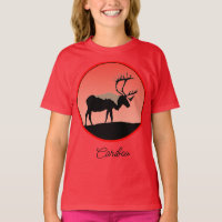 Caribou at Sunset - Original 'T-Shirt' de Arte de 