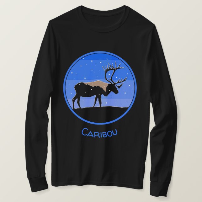 Camiseta Caribou in Winter - Arte original de la vida salva (Anverso del diseño)
