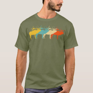 Camiseta Caribou Vintage Retro Stag Doe Deer Lover 60