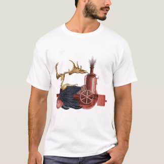 Camiseta Caribú de Stitchpunk t-camisa-blanco