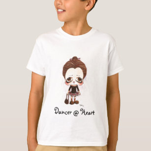 Camiseta Caricatura de bailarina joven