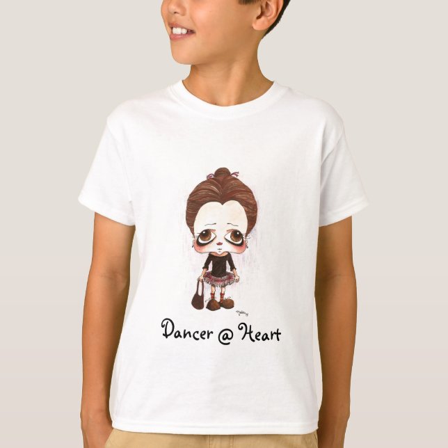 Camiseta Caricatura de bailarina joven (Anverso)