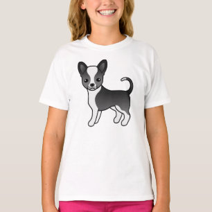 Camiseta Caricatura de Chihuahua con blanco y negro Perro d