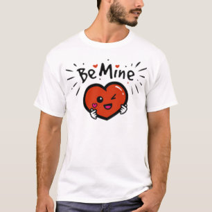 Camiseta Caricatura de corazón lindo con amor